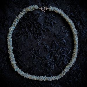 Vintage Labradorite Chip Sterling Silver necklace